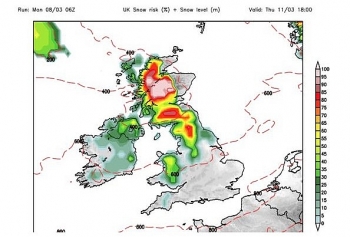 uk and europe daily weather forecast latest march 10 wet windy with some snow over the scottish peaks